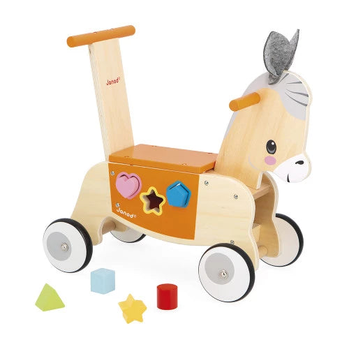 ANDADOR DE MADERA EN FORMA DE  BURRO